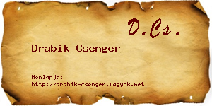 Drabik Csenger névjegykártya